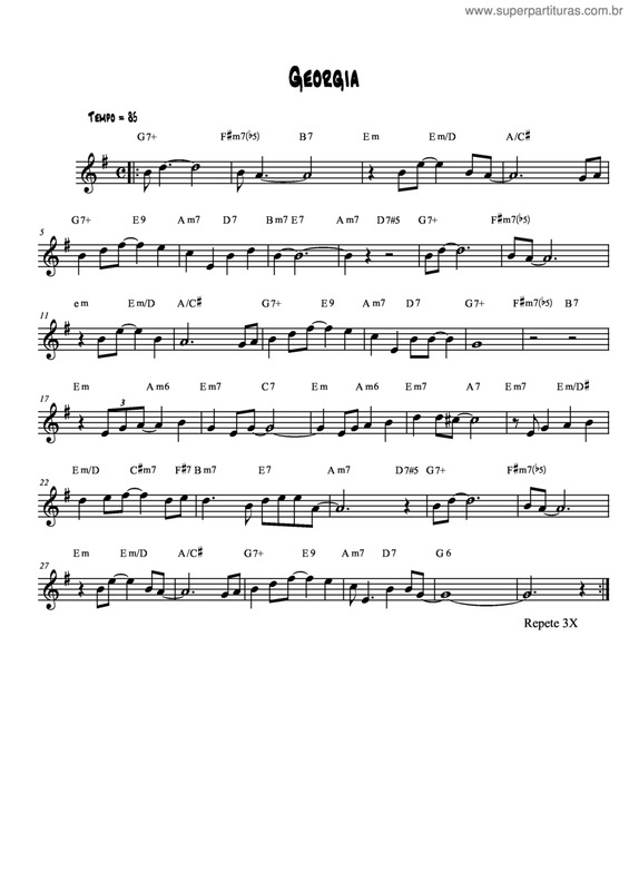 Partitura da música Georgia v.9