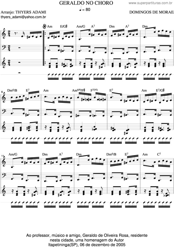 Partitura da música Geraldo No Choro v.3