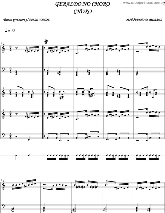 Partitura da música Geraldo No Choro v.5