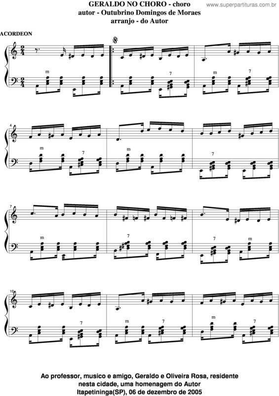 Partitura da música Geraldo No Choro v.6