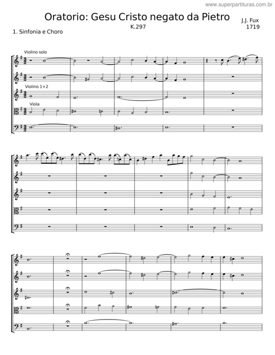 Partitura da música Gesu Cristo Negato Da Pietro – J J Fux