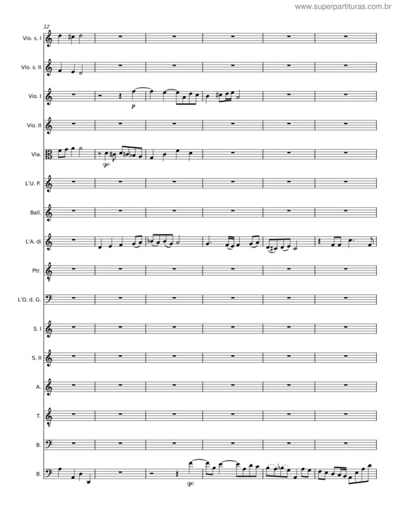 Partitura da música Gesù Cristo Negato Da Pietro – Johann Joseph Fux v.3