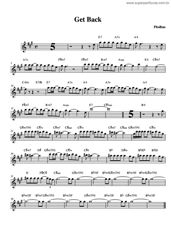 Partitura da música Get Back v.12