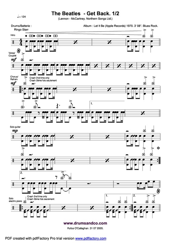 Partitura da música Get Back v.8