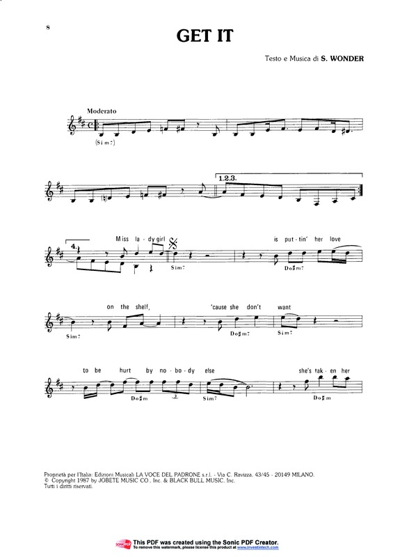 Partitura da música Get It