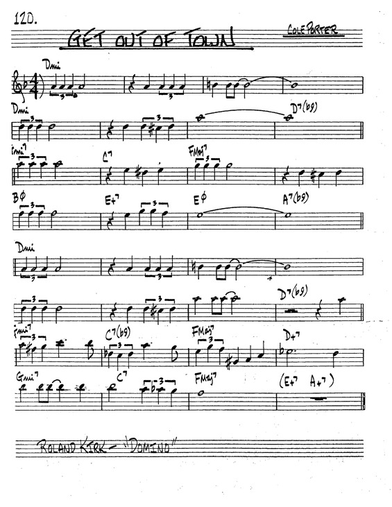 Partitura da música Get Out Of Town