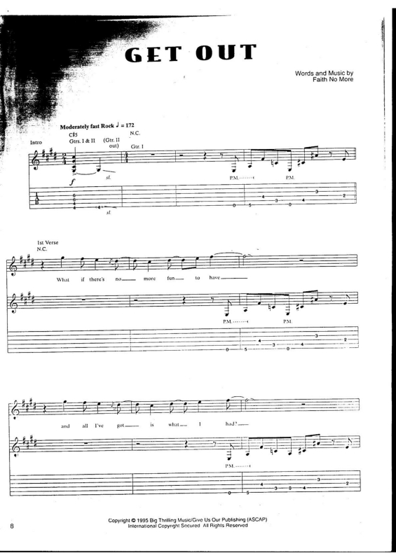 Partitura da música Get Out