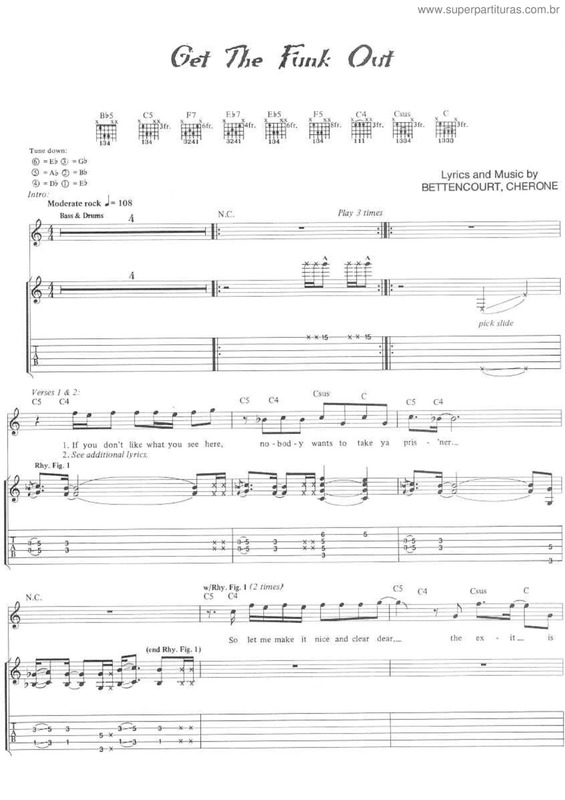 Partitura da música Get the funk out