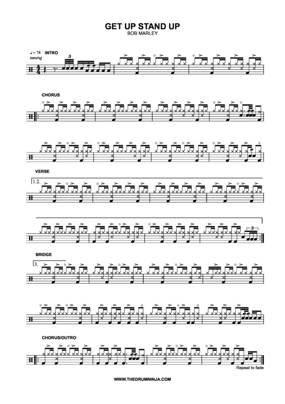 Partitura da música Get Up Stand Up