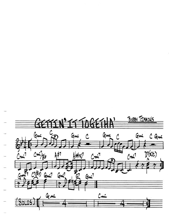 Partitura da música Gettin It Togetha v.6