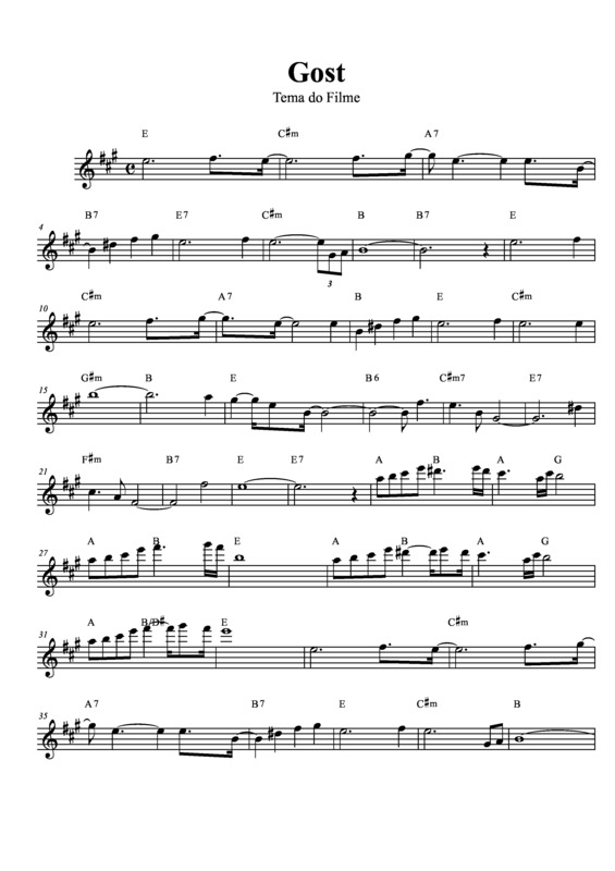 Partitura da música Ghost v.2