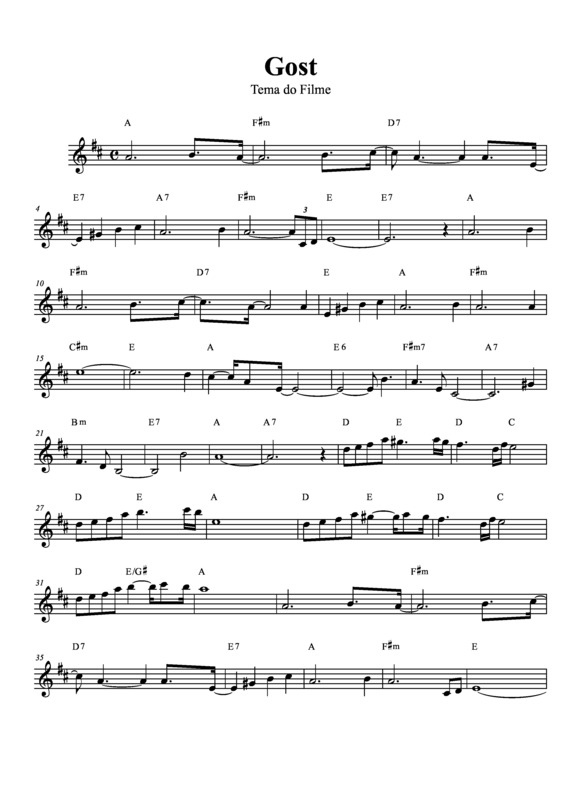 Partitura da música Ghost v.3