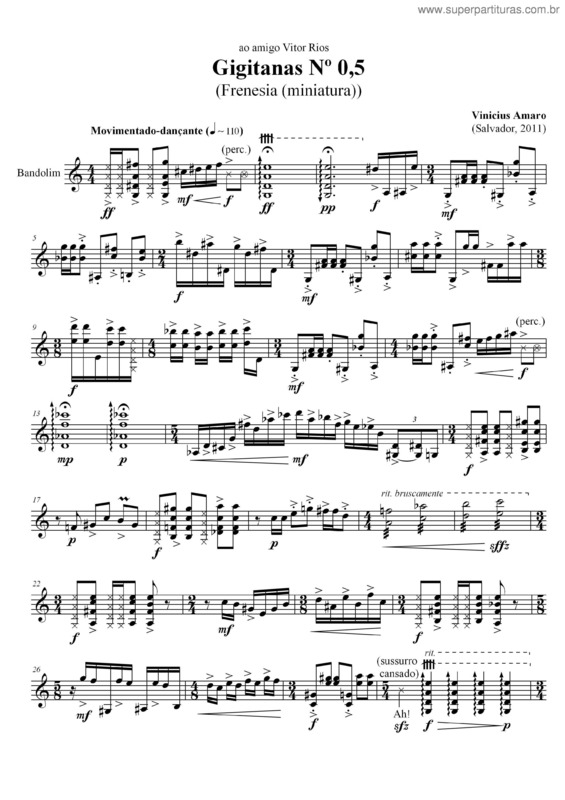 Partitura da música Gigitanas nº 0,5