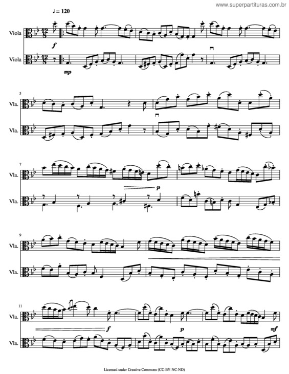 Partitura da música Gigue Duet