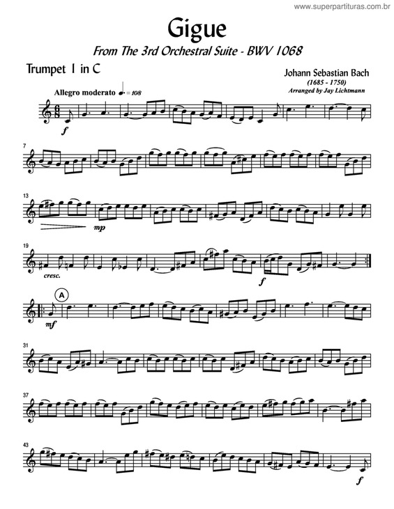 Partitura da música Gigue v.2