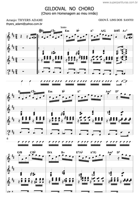 Partitura da música Gildoval No Choro v.4