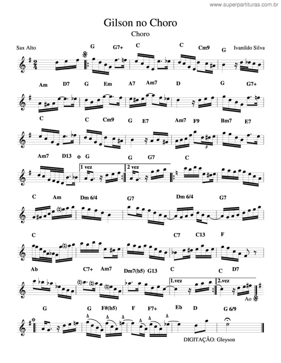 Partitura da música Gilson No Choro v.2