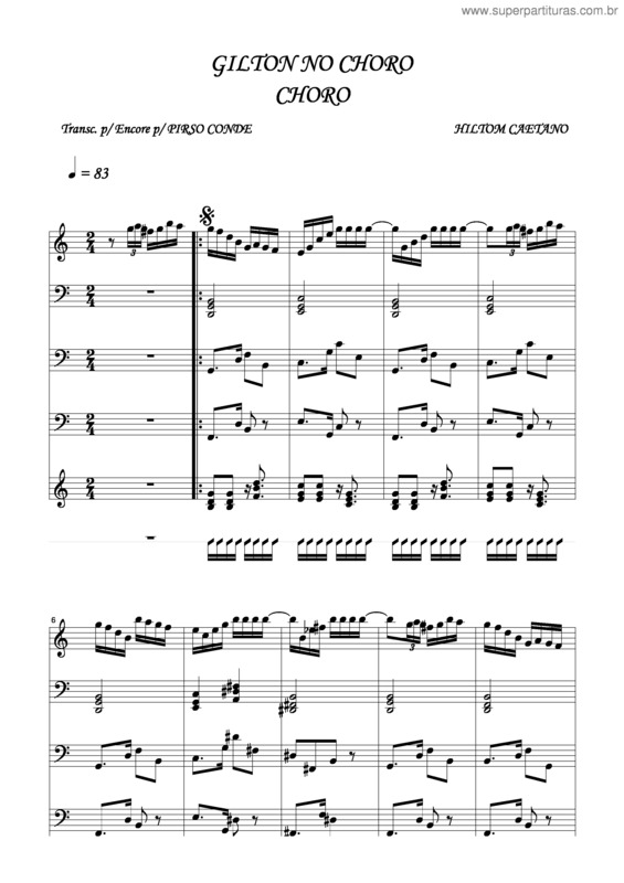 Partitura da música Gilton No Choro v.2
