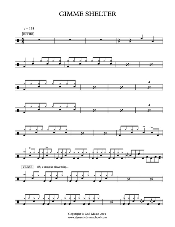 Partitura da música Gimme Shelter