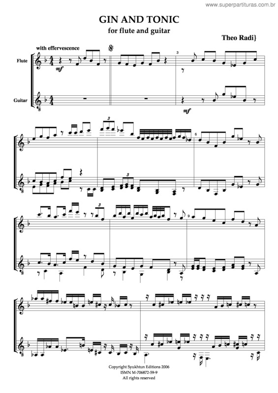 Partitura da música Gin And Tonic