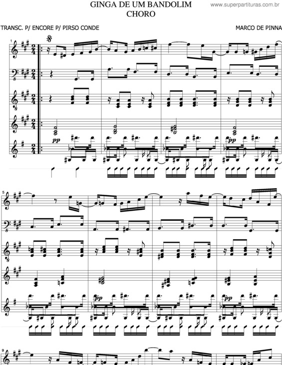 Partitura da música Ginga De Um Bandolim v.3