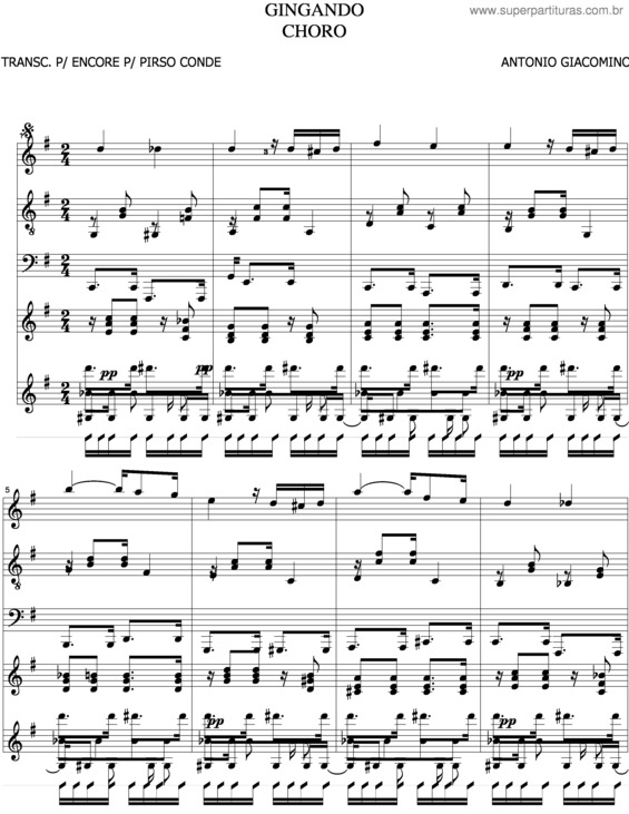 Partitura da música Gingando v.3