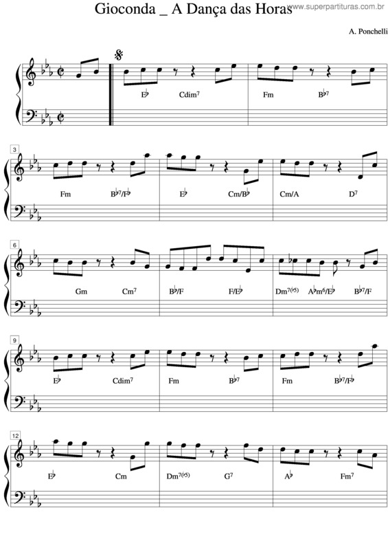 Partitura da música Gioconda v.2