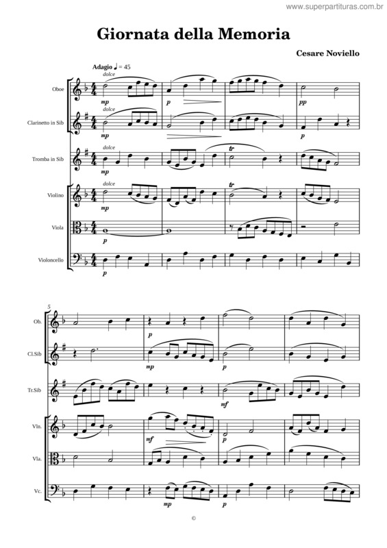 Partitura da música Giornata Della Memoria