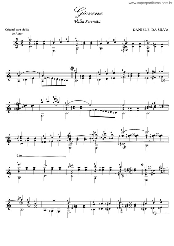 Partitura da música Giovana v.2