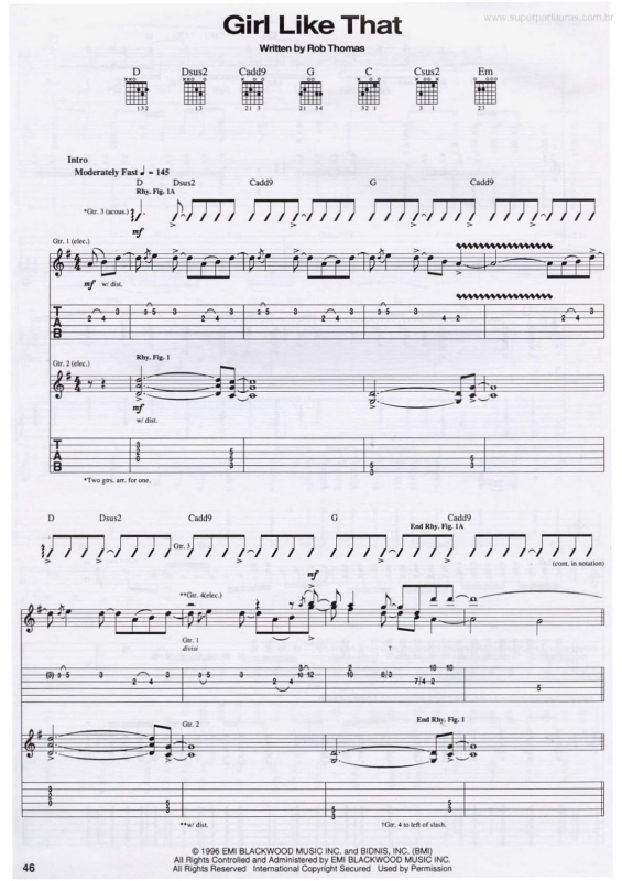 Partitura da música Girl Like That