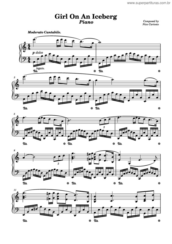 Partitura da música Girl On An Iceberg – Nico Cartosio Girl On An Iceberg – Nico Cartosio