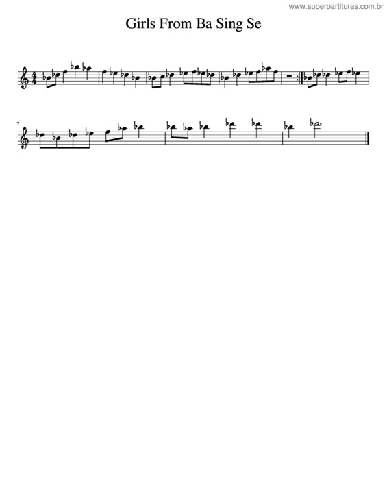 Partitura da música Girls From Ba Sing Se