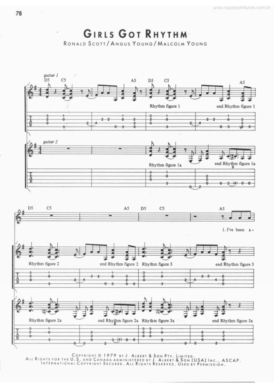 Partitura da música Girls Got Rhythm