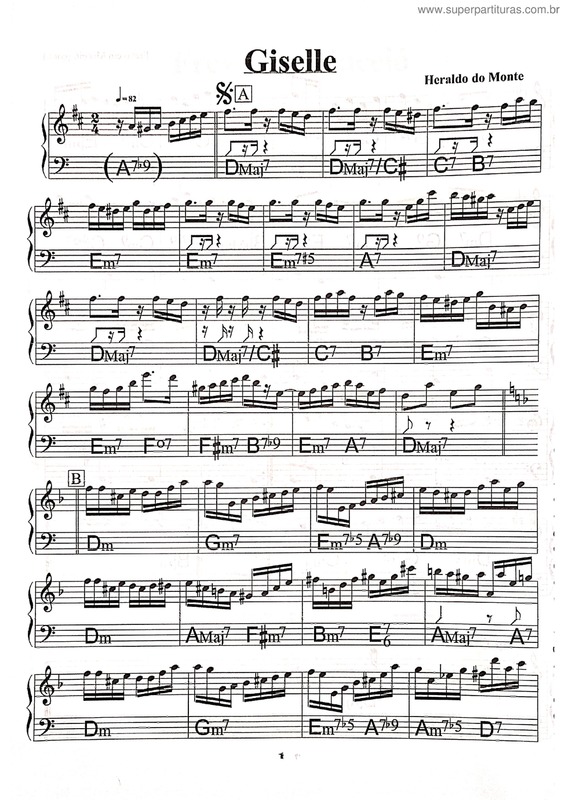 Partitura da música Giselle v.2