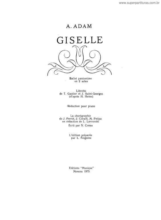 Partitura da música Giselle