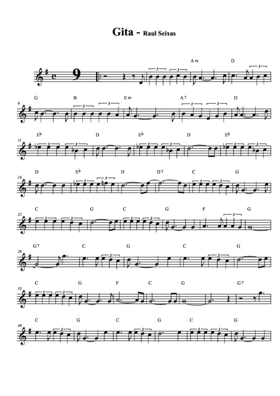 Partitura da música Gita v.4
