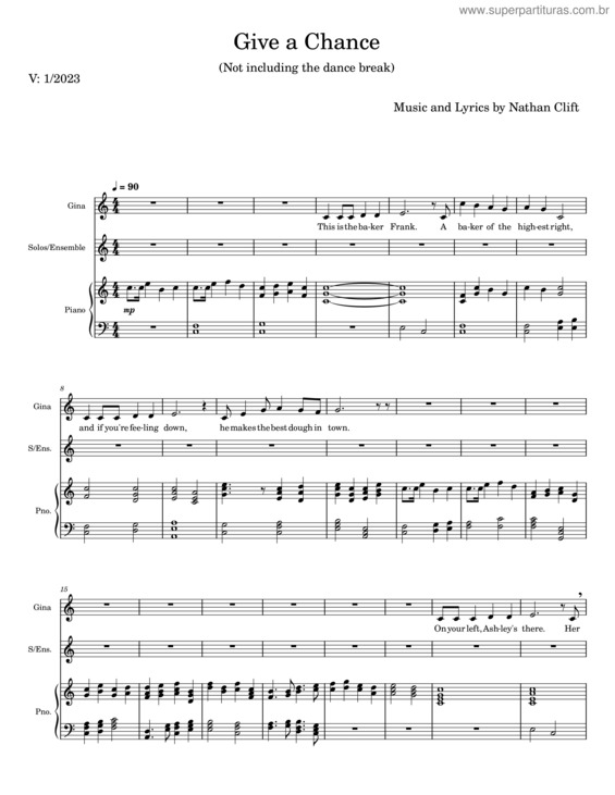 Partitura da música Give A Chance