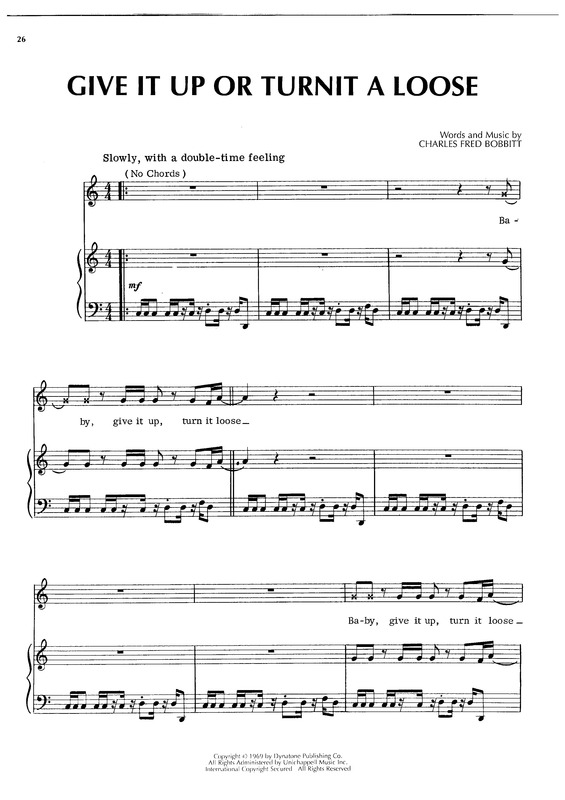 Partitura da música Give It Up Or Turnit A Losse