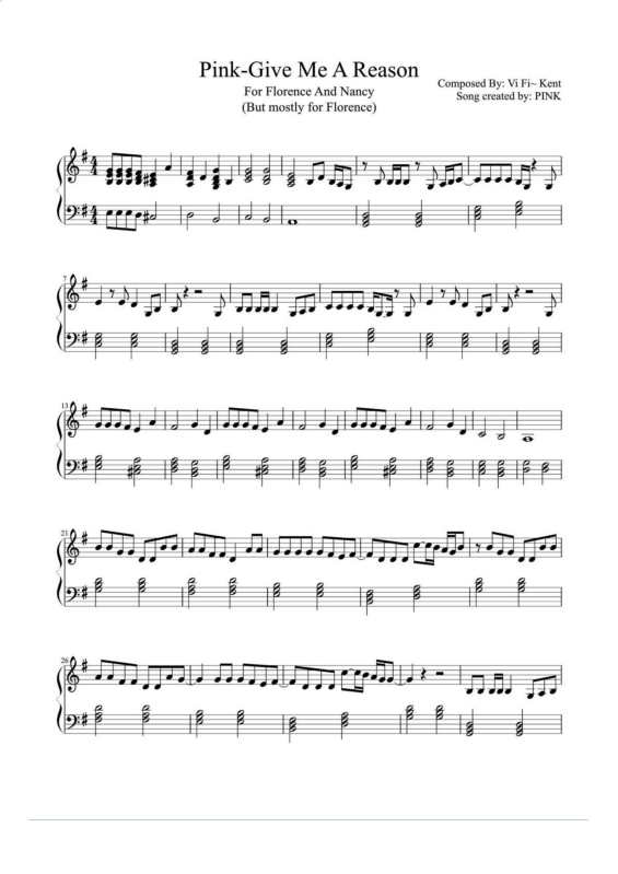 Partitura da música Give Me a Reason v.2