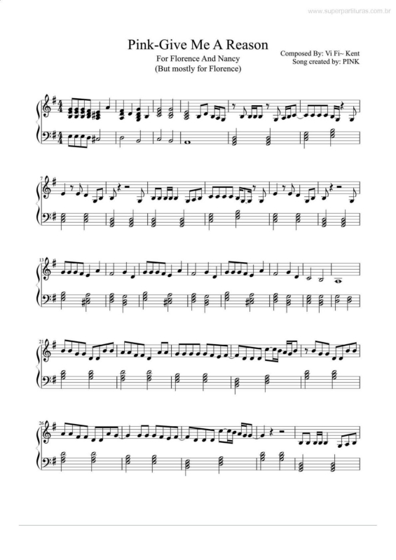 Partitura da música Give Me A Reason