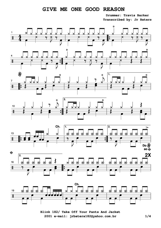 Partitura da música Give Me One Good Reason