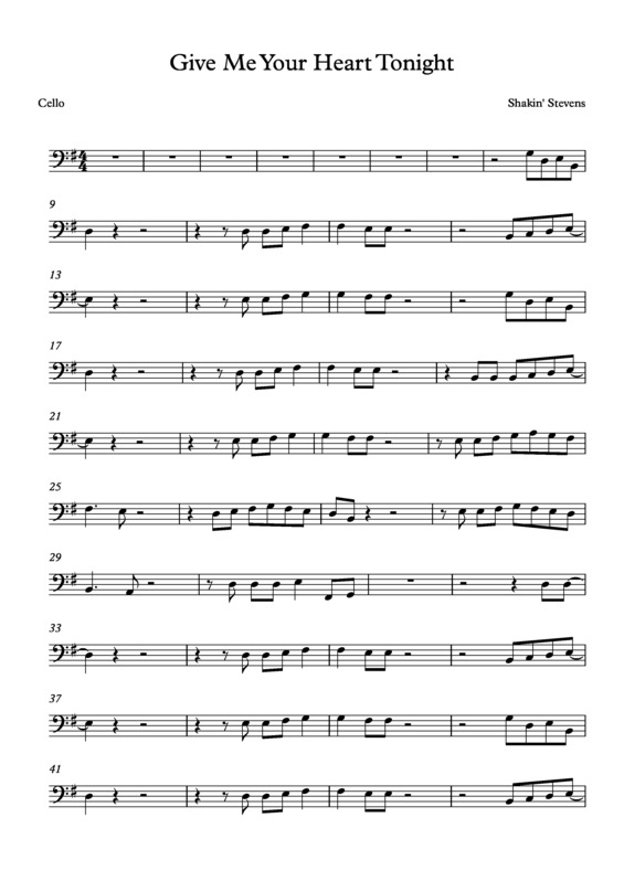 Partitura da música Give Me Your Heart Tonight v.10