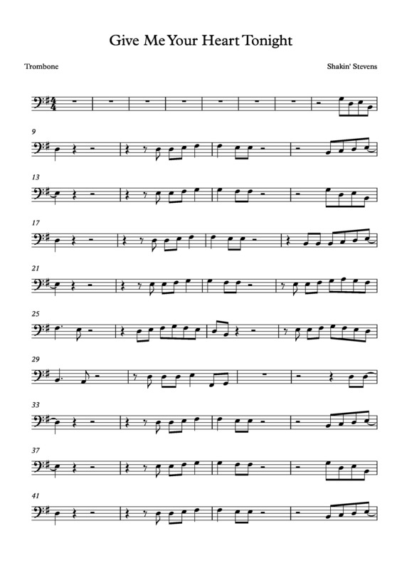 Partitura da música Give Me Your Heart Tonight v.7
