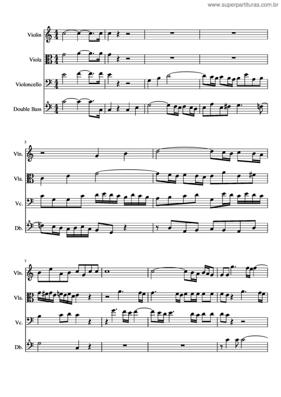 Partitura da música Gloria – C Minor Mass