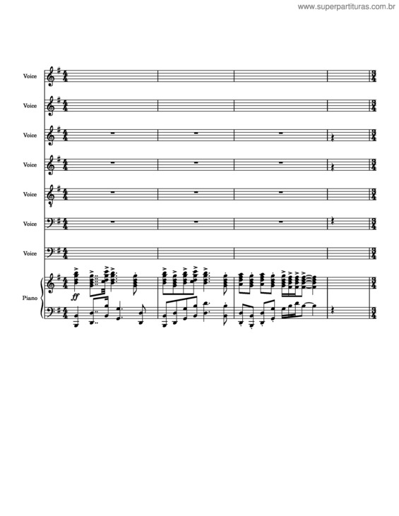 Partitura da música Gloria – Francis Poulenc Gloria From Muse