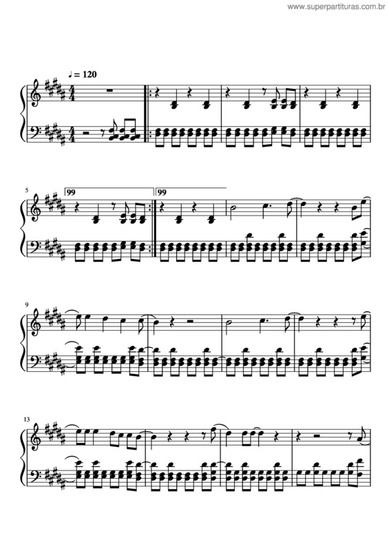Partitura da música Gloria – Lumineers
