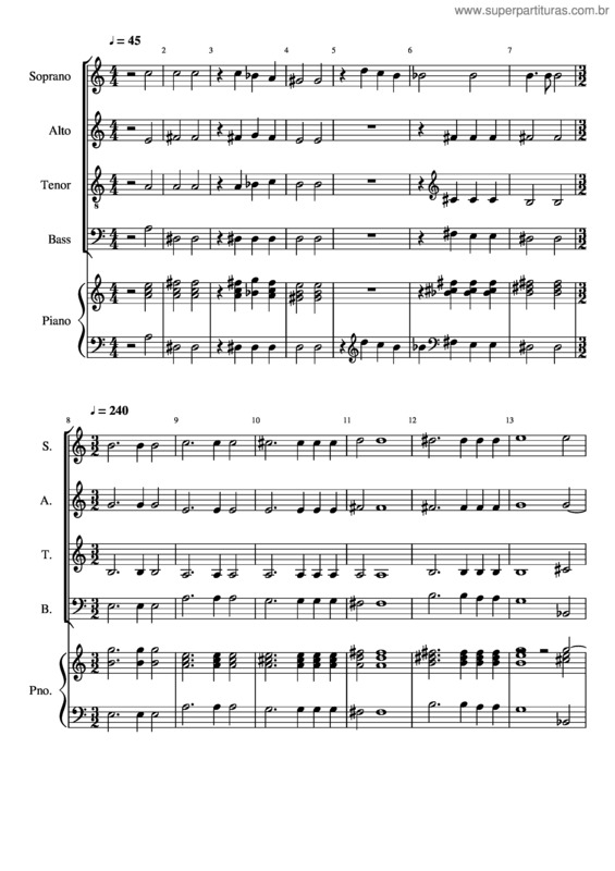 Partitura da música Gloria – Rv589 09 Qui Tollis Peccata Mundi