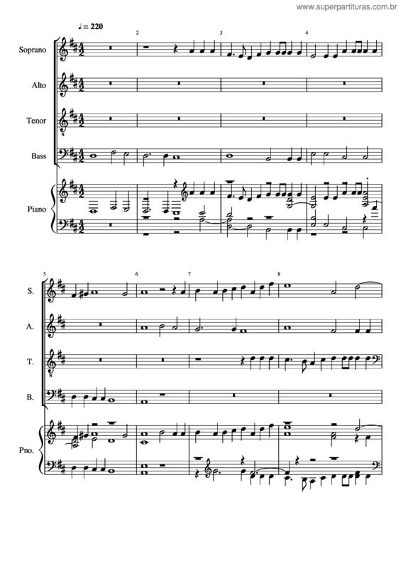 Partitura da música Gloria – Rv589 12 Cum Sancto Spiritu