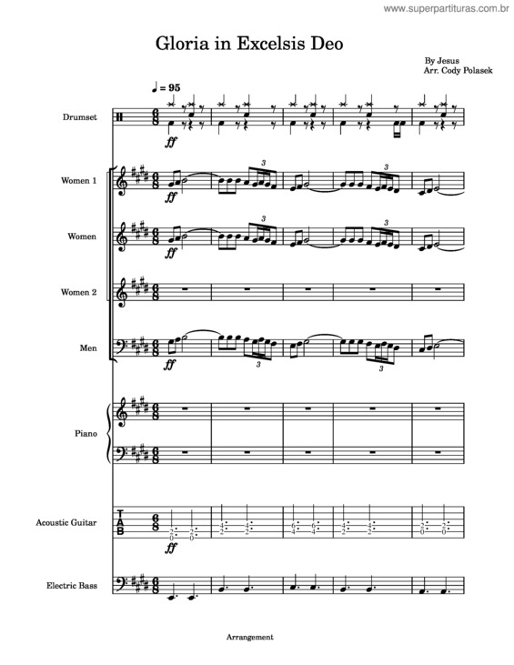 Partitura da música Gloria, In Excelsis Deo – Misc Traditional Gloria In Excelsis Deo Groove