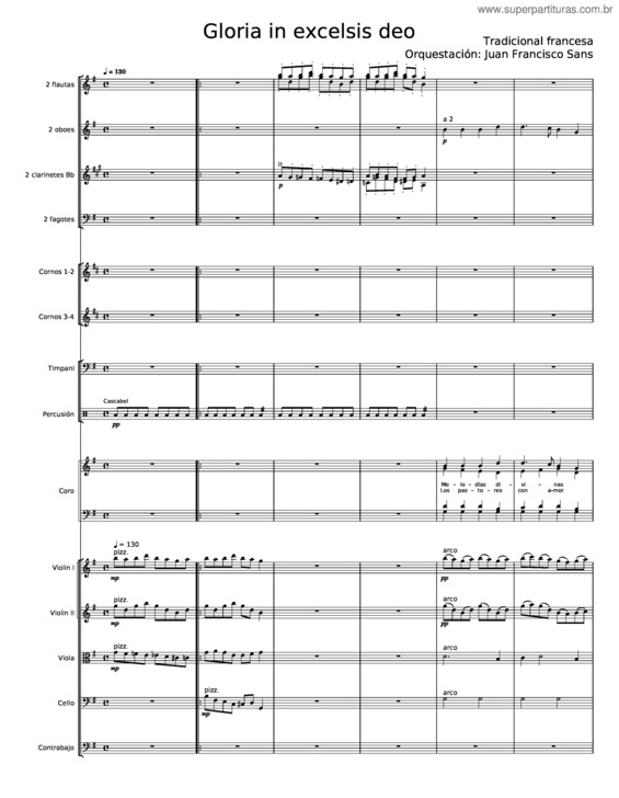 Partitura da música Gloria, In Excelsis Deo – Misc Traditional v.5